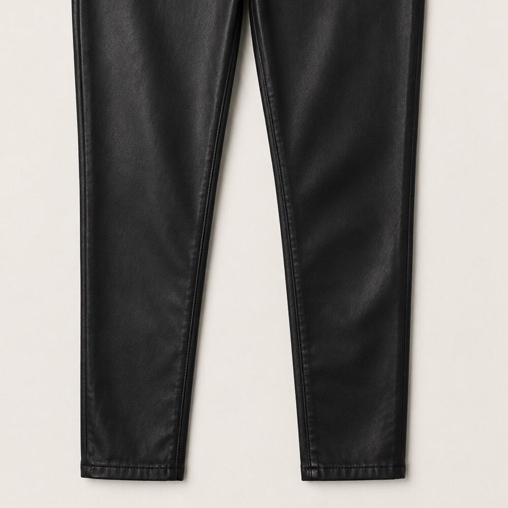 KUT From The Kloth Black Coated Skinny Jeans Pants Size 12 - Picture 5 of 8